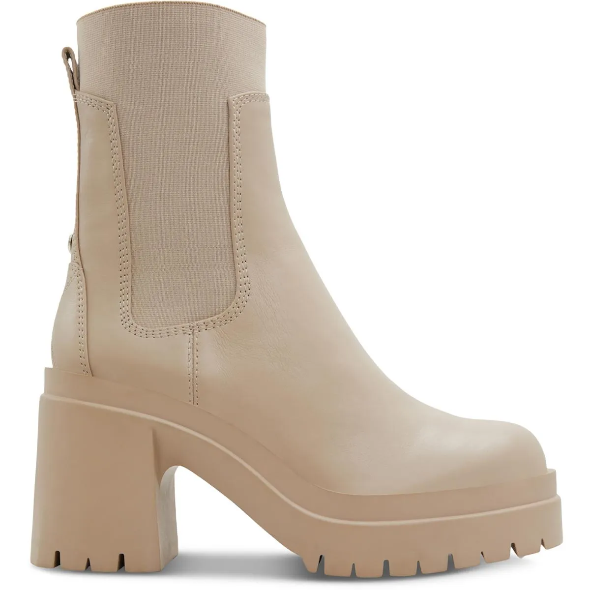 Aldo Womens Big Mood Leather Block Heel Mid-Calf Boots