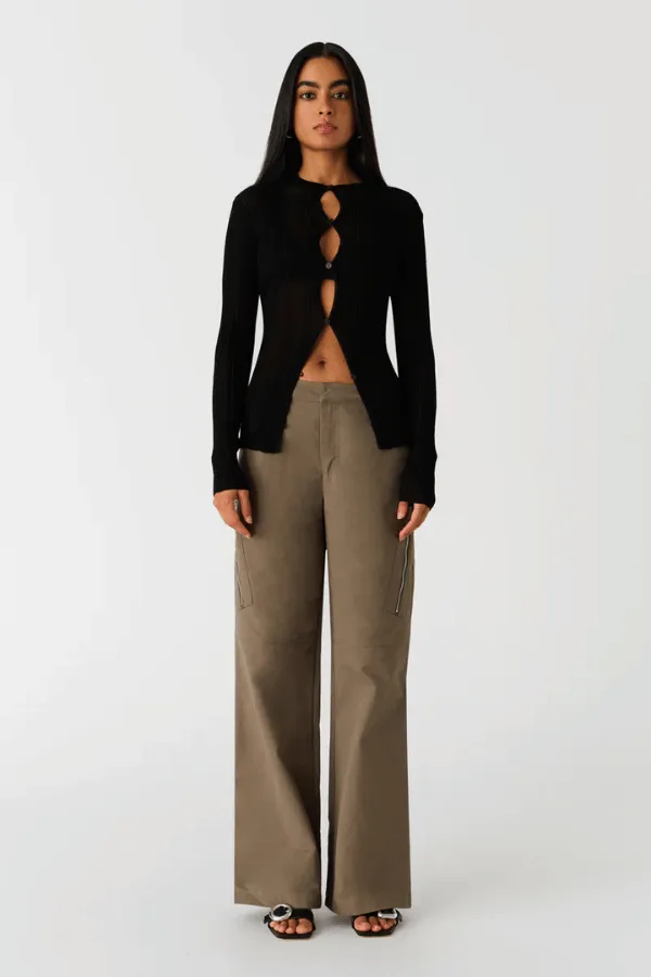 Axelly Knit Top Black