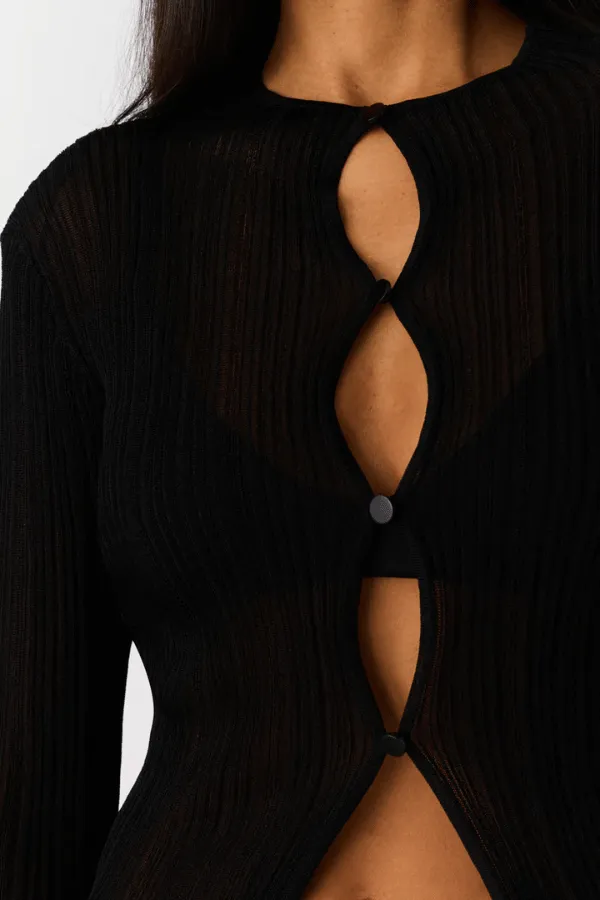 Axelly Knit Top Black