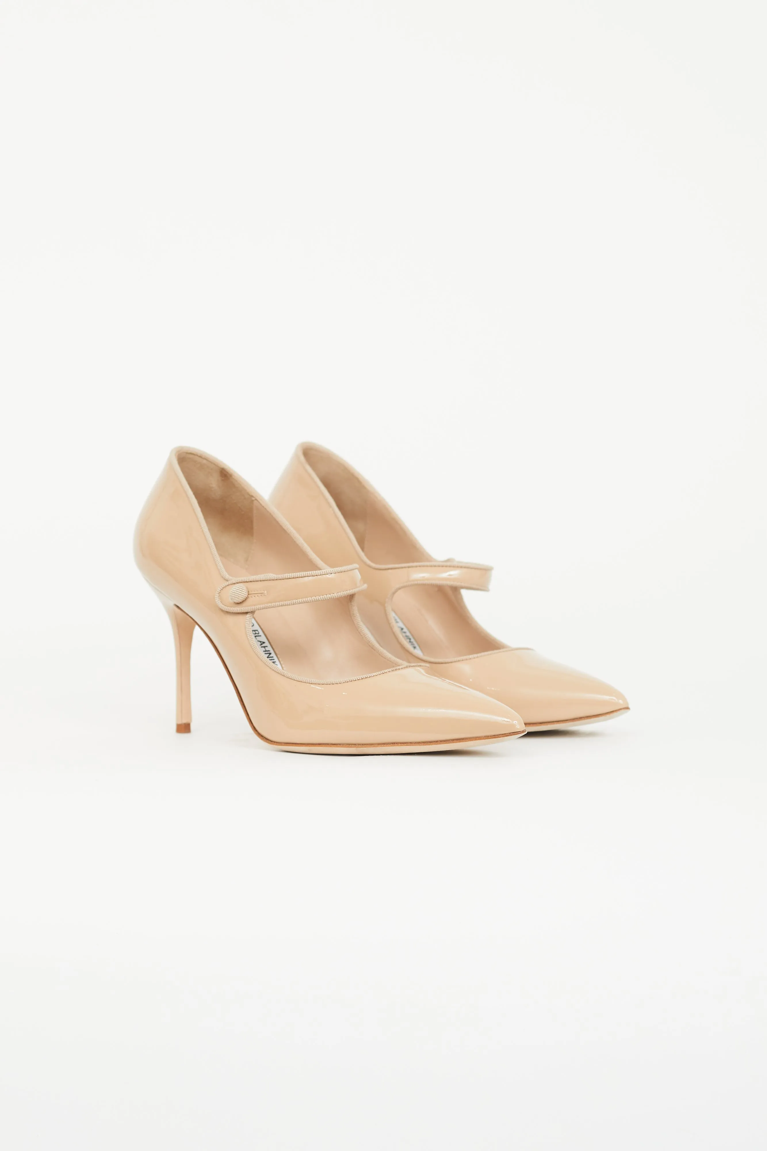 Beige Patent Campari Mary Jane Pump