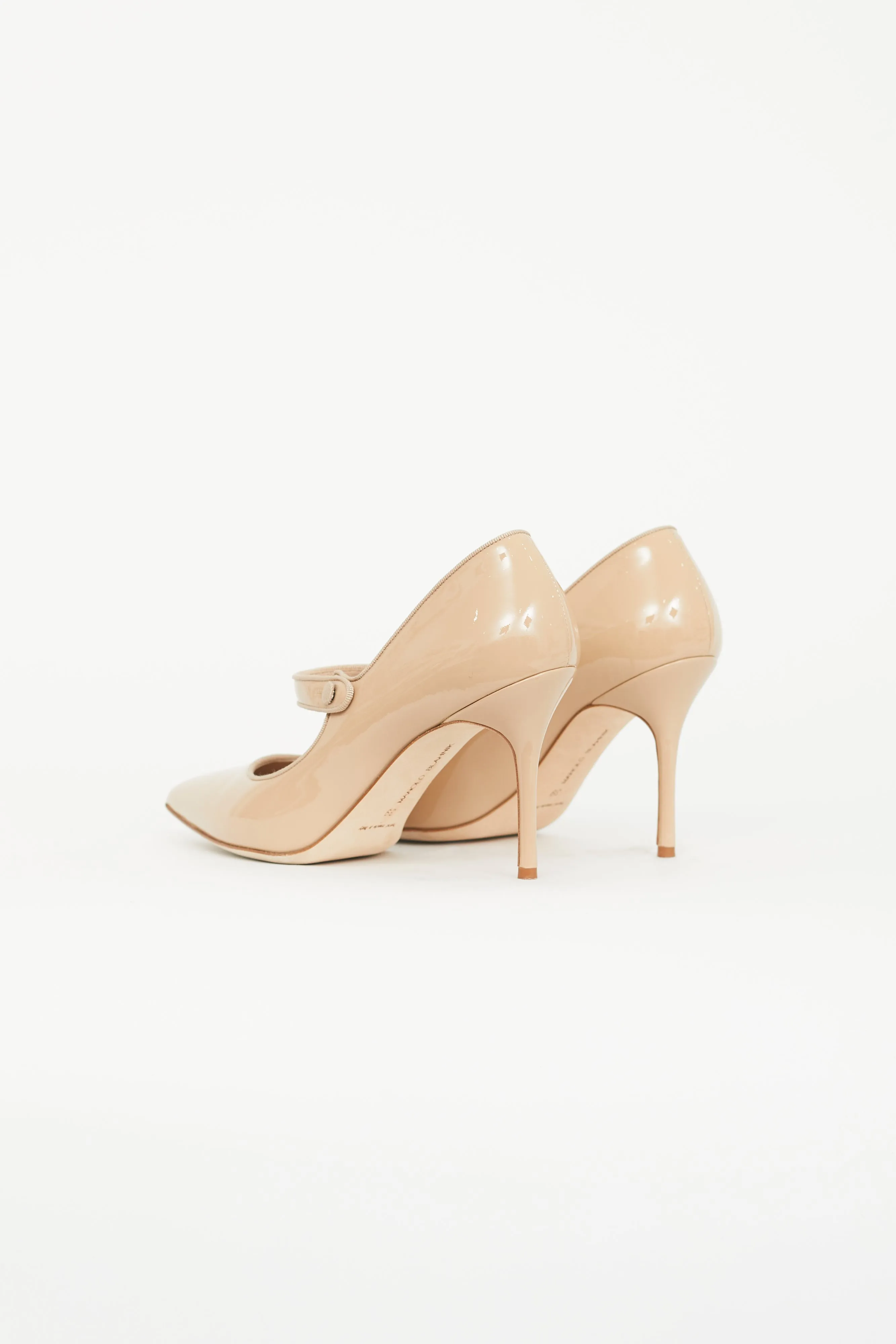 Beige Patent Campari Mary Jane Pump