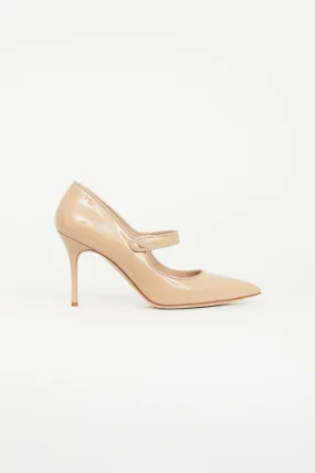 Beige Patent Campari Mary Jane Pump