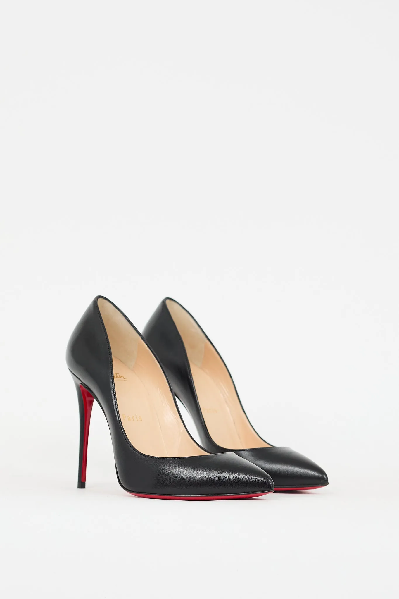 Black Leather Pigalle Follies 100 Pump