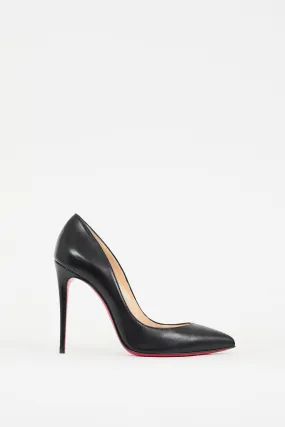 Black Leather Pigalle Follies 100 Pump