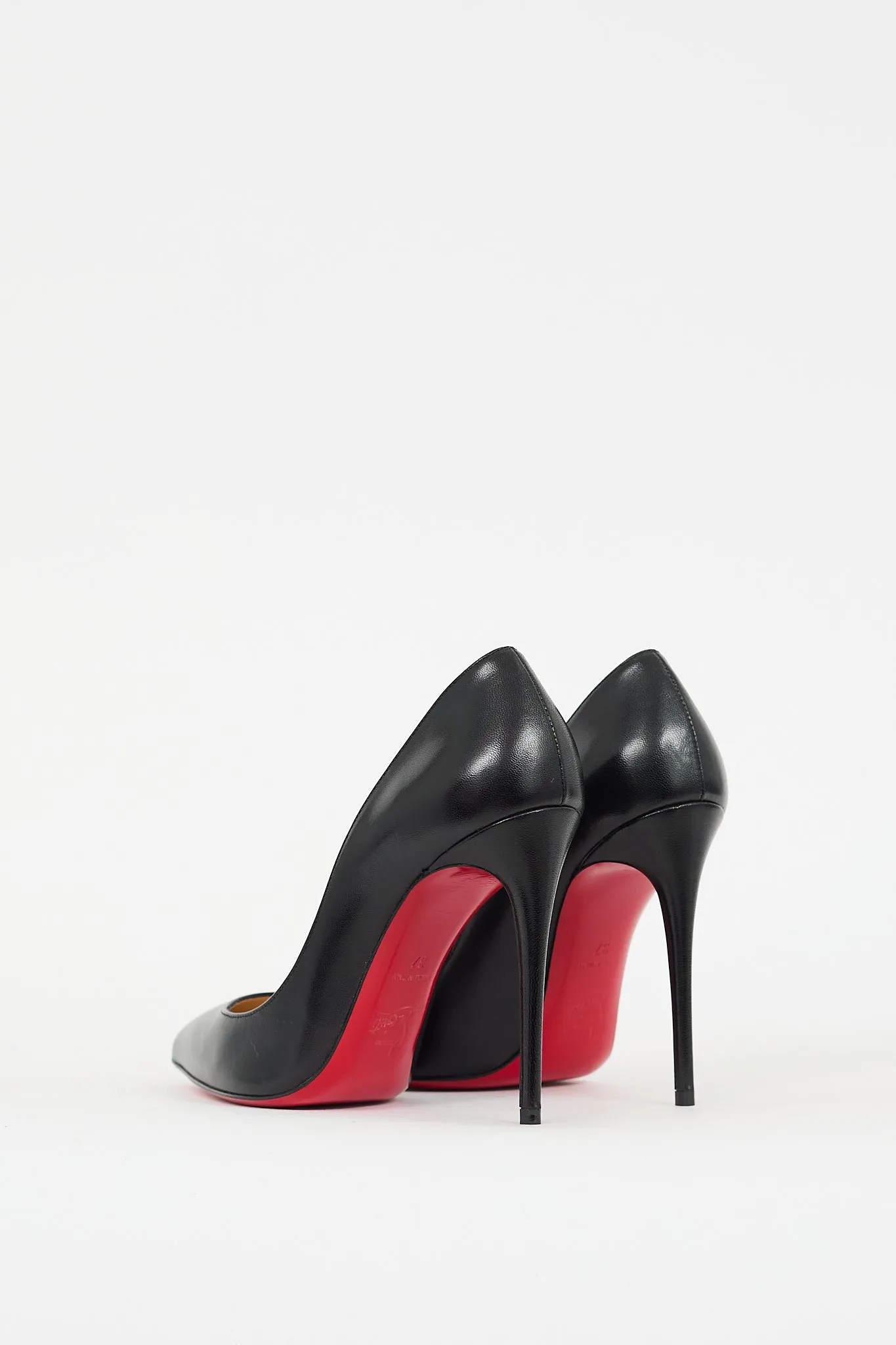 Black Leather Pigalle Follies 100 Pump