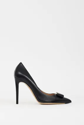 Black Leather Zeri Pump