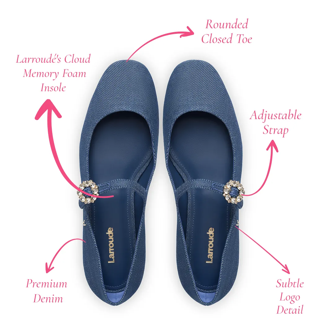 Womens Blue Denim Blair Ballet Flat - Stylish and Comfortable Footwear