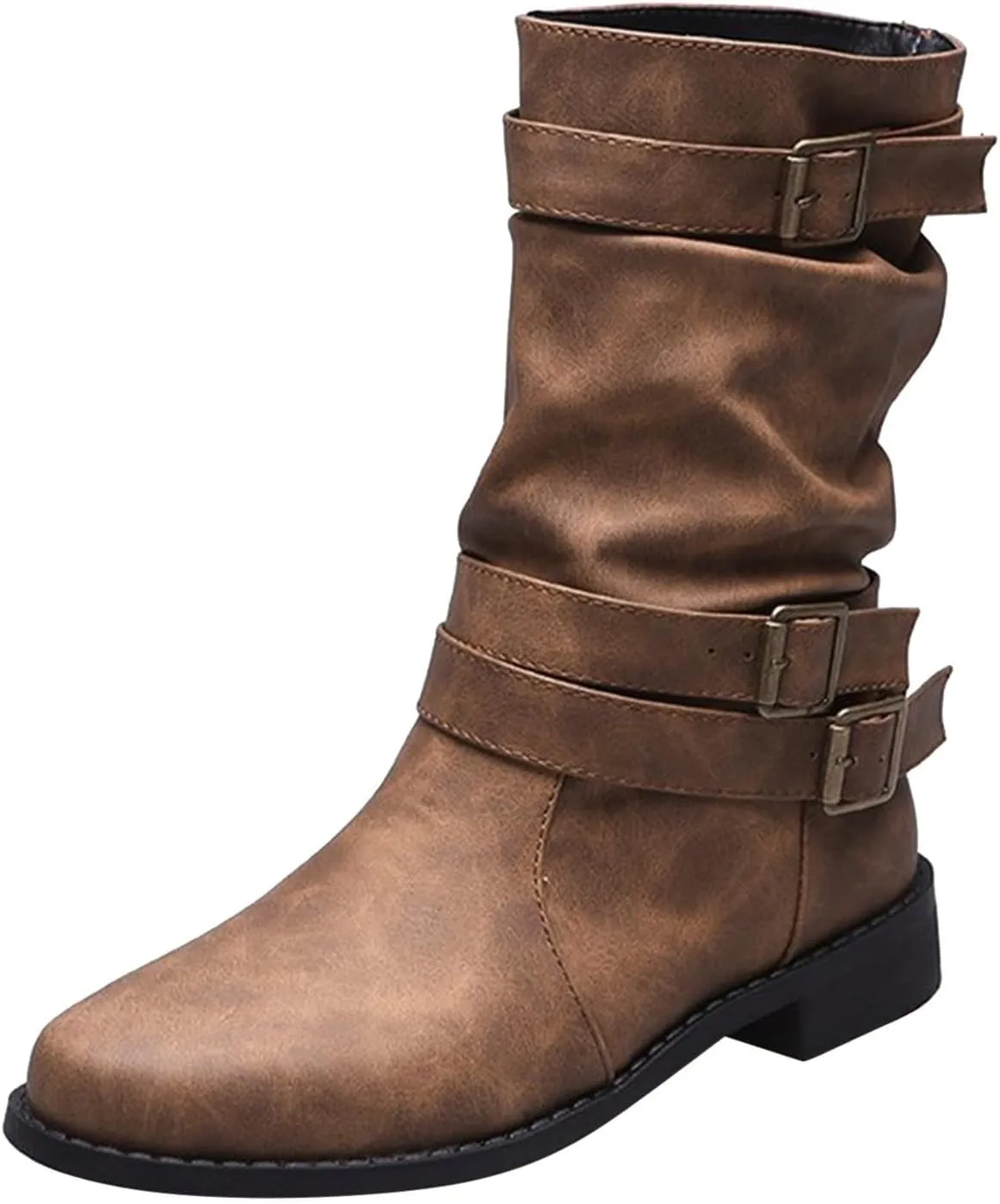 Boots for Women, Lace Up Zip High Heel Booties Shoes Square Toe Chunky Platform Boots Combat Wedge Ankle Booties