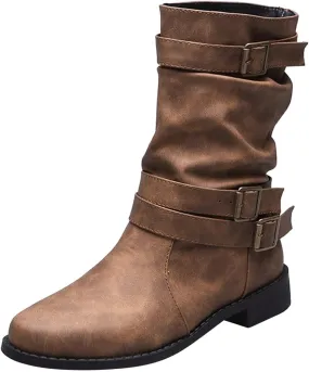 Boots for Women, Lace Up Zip High Heel Booties Shoes Square Toe Chunky Platform Boots Combat Wedge Ankle Booties