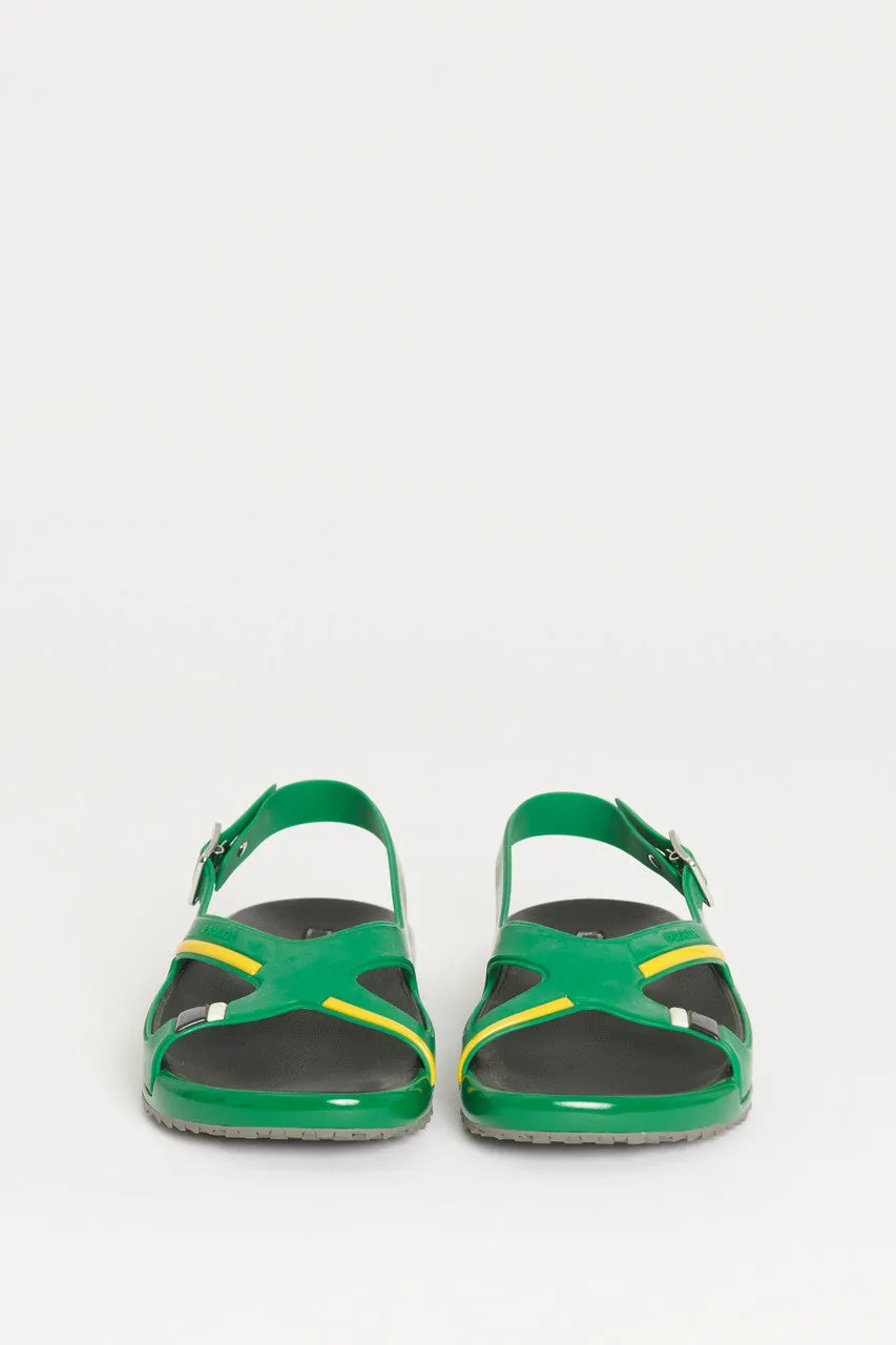 Green Rubber Preowned Sandal