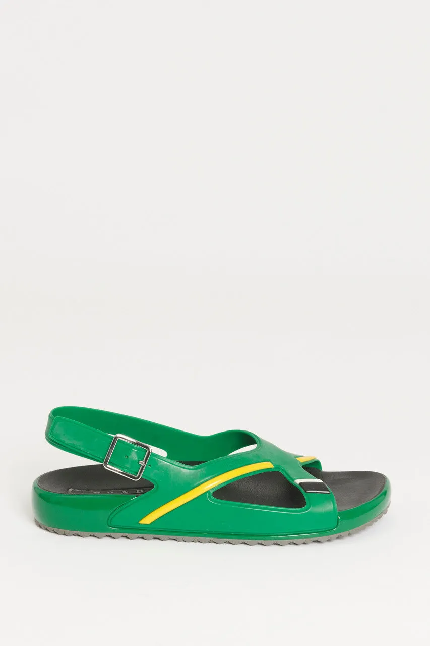 Green Rubber Preowned Sandal