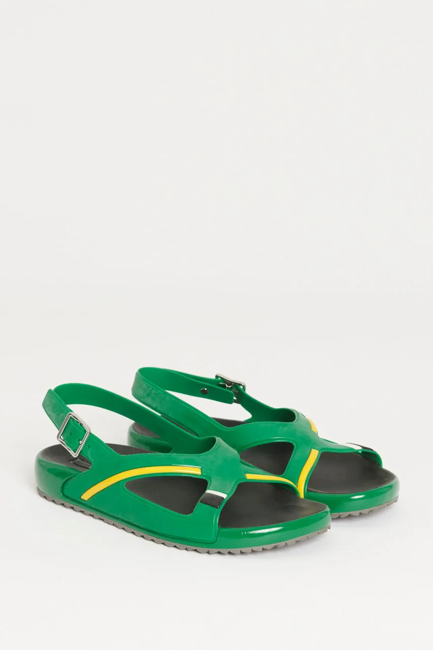 Green Rubber Preowned Sandal
