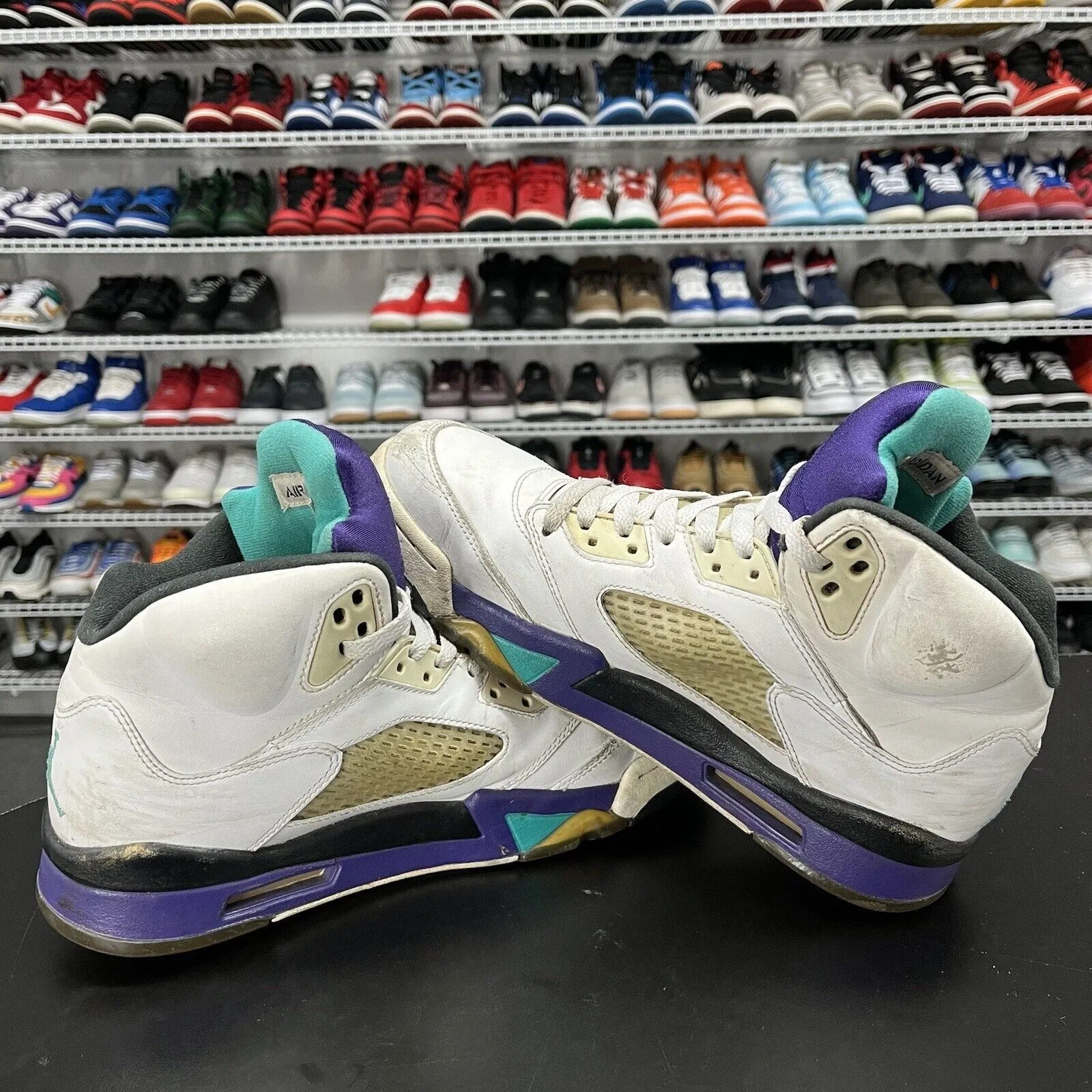 Nike Air Jordan 5 Retro Grape 2013 138027-108 Men's Size 9 No Insole