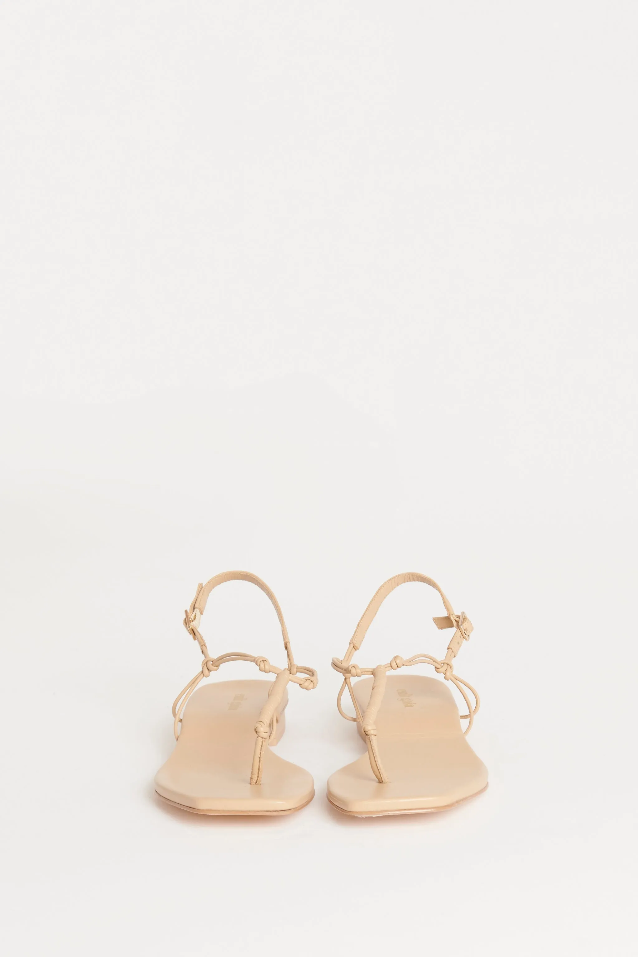 Nude T-Bar Preowned Sandals