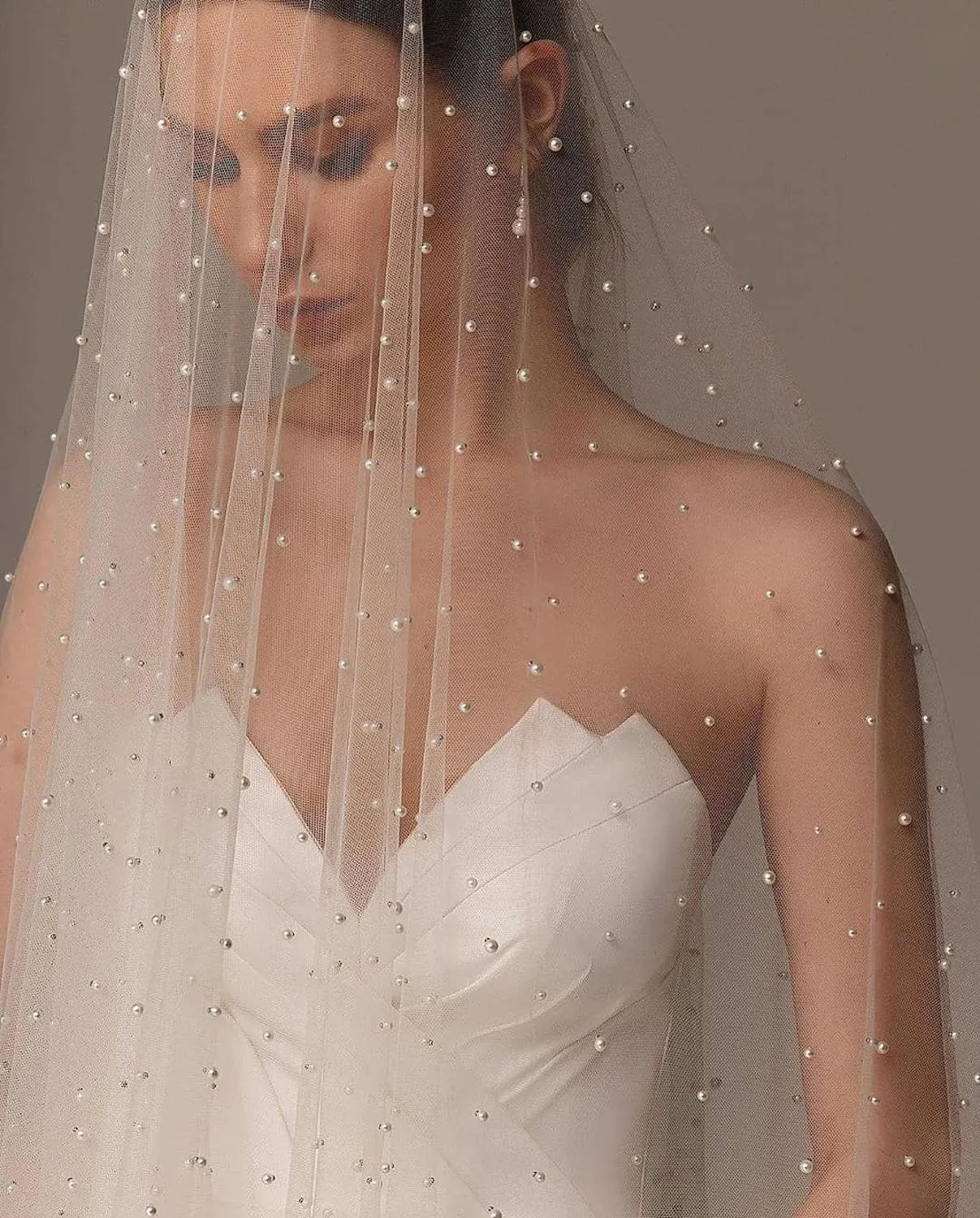 One Layer Cathedral Wedding Veil