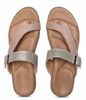 Ortho Flat Feet Pink Strap Sandal With Medial Arch Support