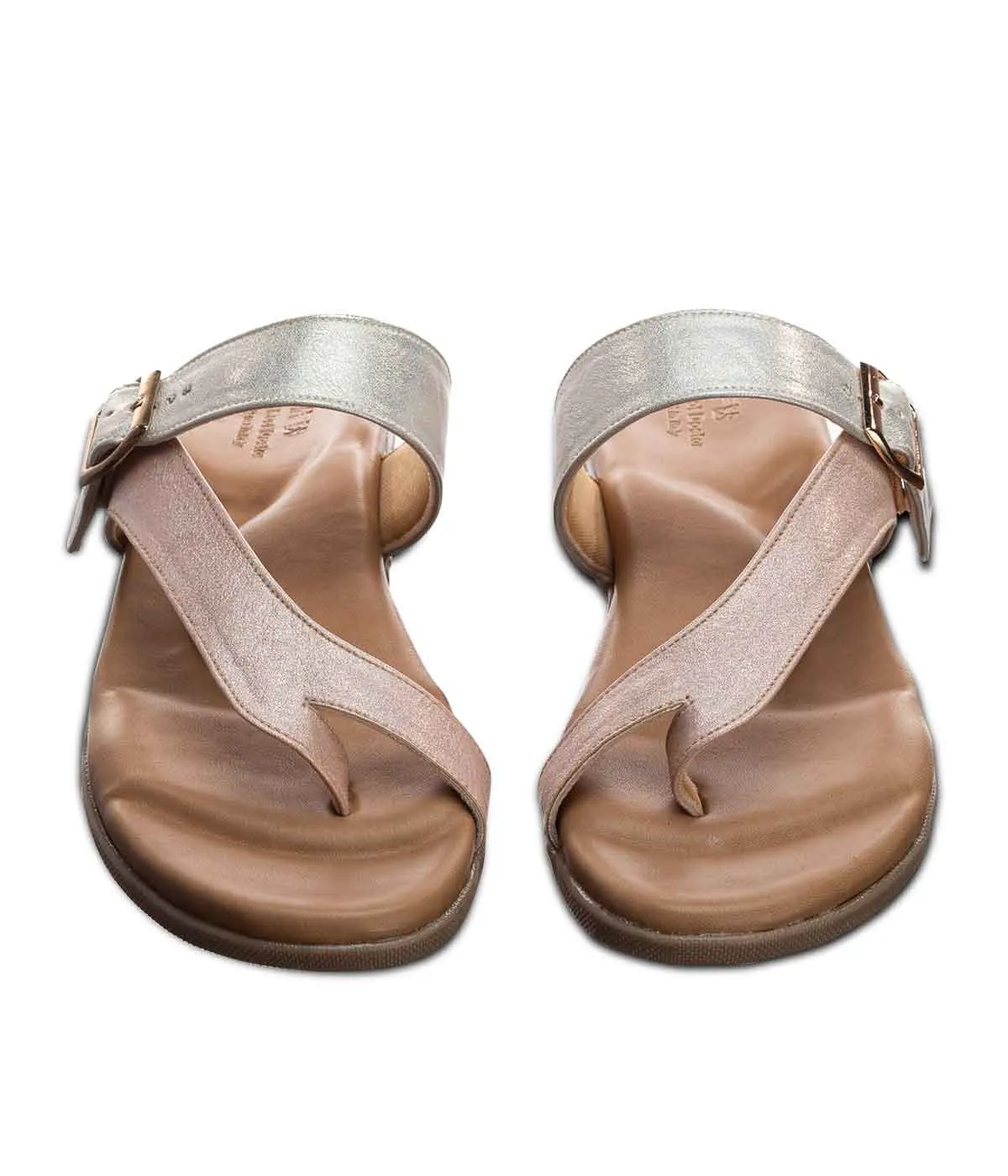 Ortho Flat Feet Pink Strap Sandal With Medial Arch Support