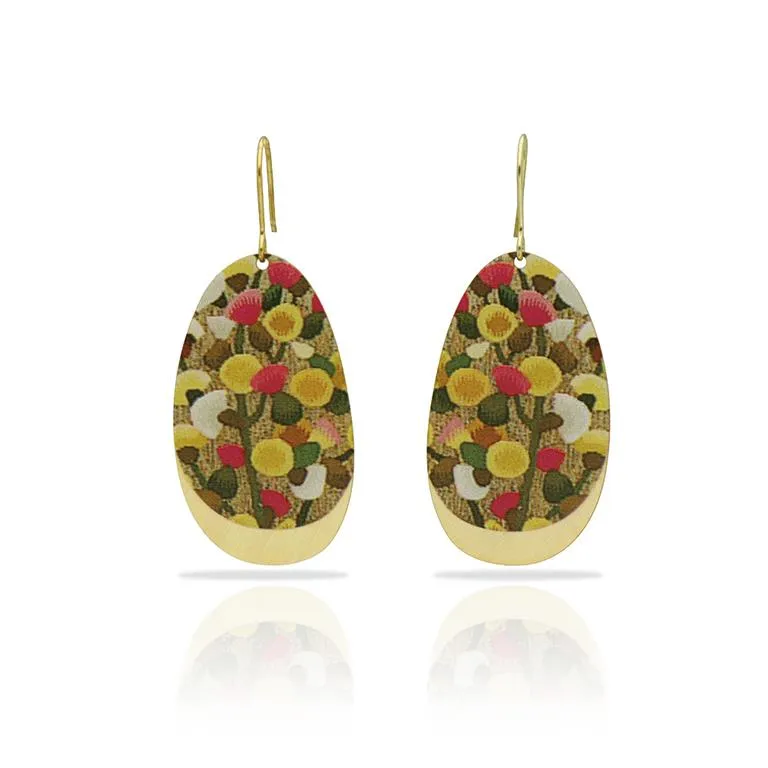 RAS Mimosa Gold Big Earrings