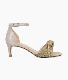 Shaira Low Heel - Shimmer Taupe