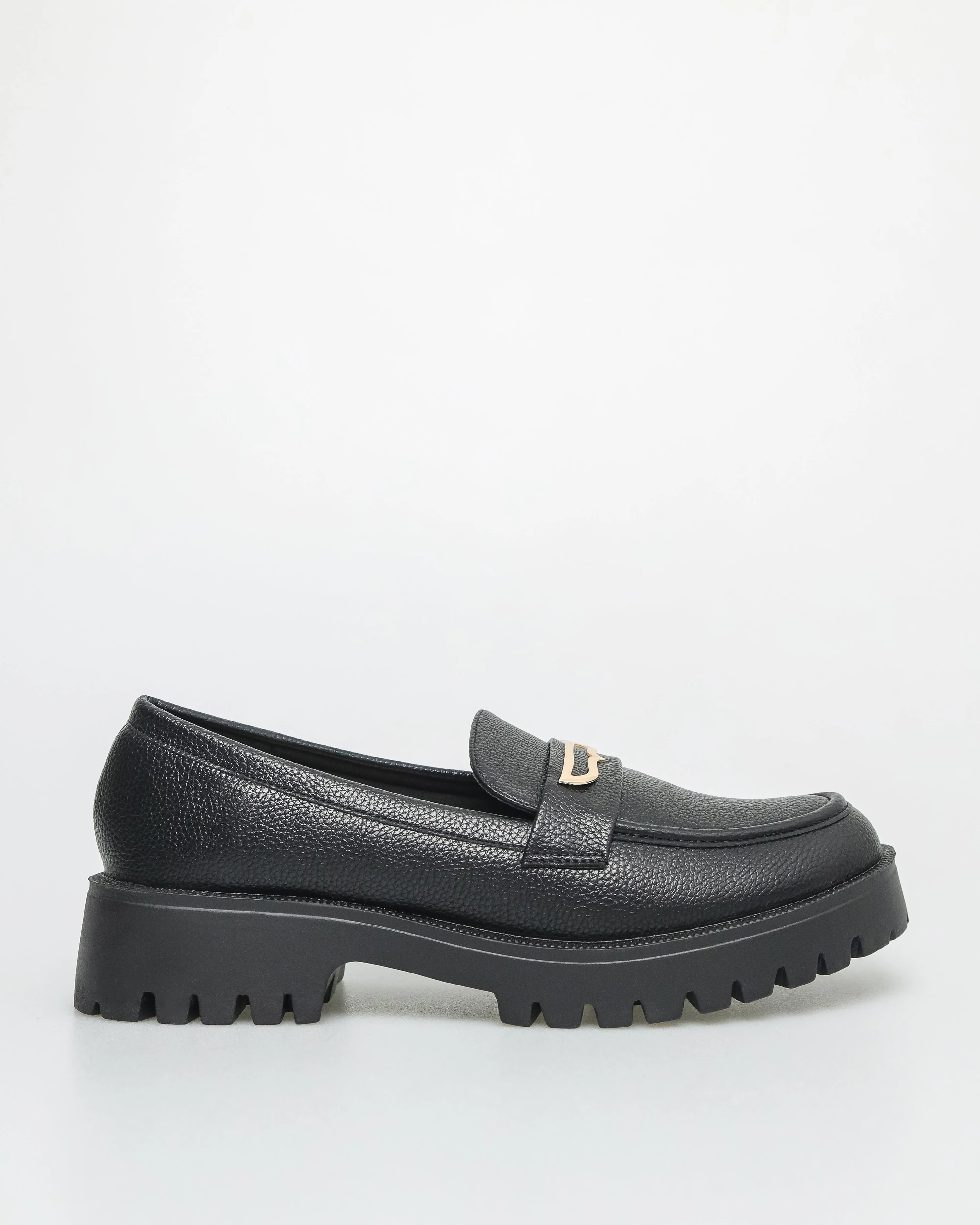 Tomaz NN294 Ladies Gold Buckle Loafers