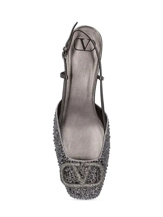 Valentino Garavani   20mm V Logo leather slingbacks 