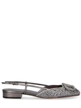Valentino Garavani   20mm V Logo leather slingbacks 