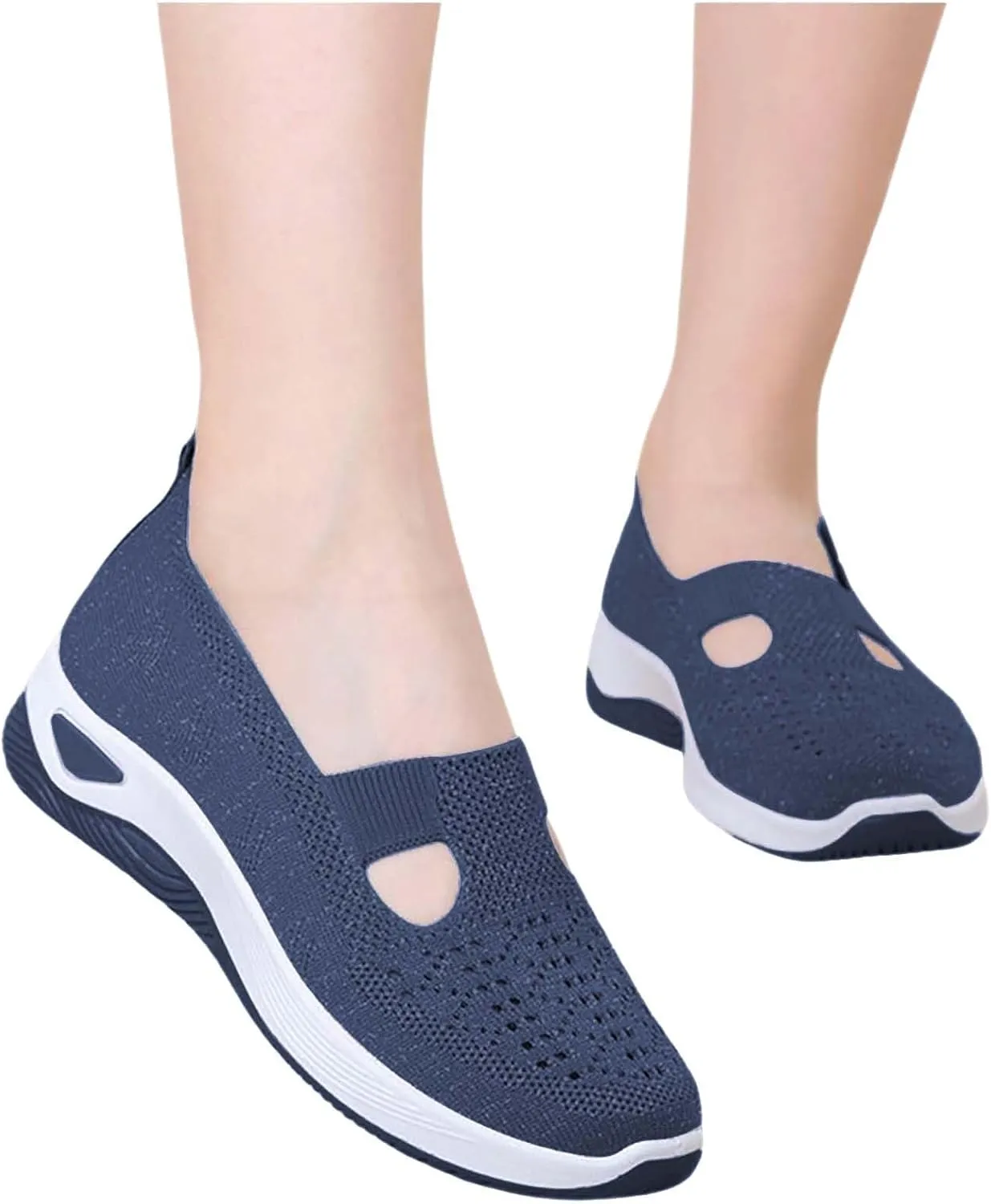 Women's Woven Orthopedic Breathable Soft Walking Womens Tennis Shoes Lether Shoes Dressy Casual Walking Sneakers Waterproof Tennis Shoe Loafers Shoe